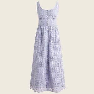 J.CREW Button Front eyelet dress
